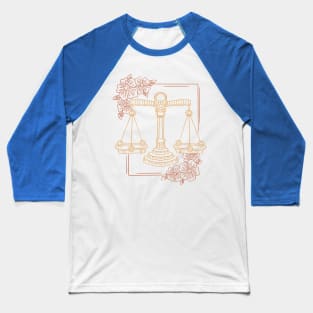 Libra Steampunk Scales Balance Baseball T-Shirt